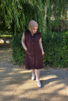 Kapitone Yelek Bordo
