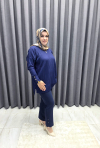 Rivetli Likralı Pantolon Lacivert