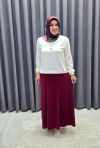 Sandy Balık Etek Bordo