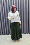 Sandy Balık Etek Haki